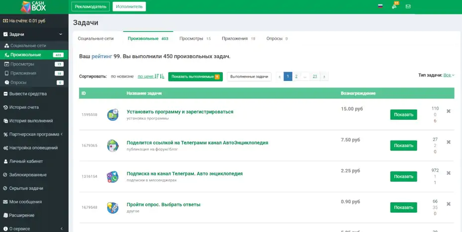 Лучшие буксы для заработка на кликах